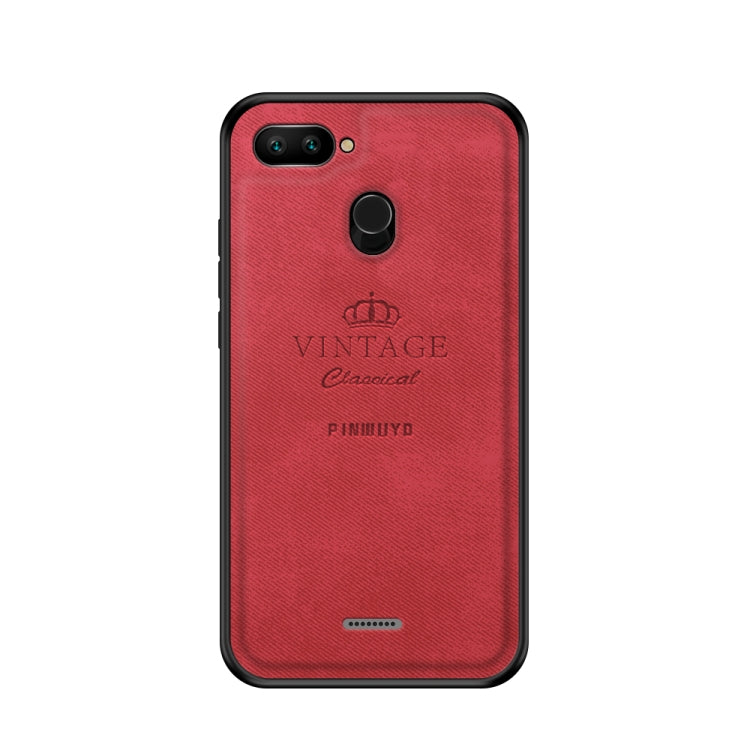 PINWUYO Shockproof Waterproof Full Coverage PC + TPU + Skin Protective Case for Xiaomi Redmi 6(Red) - Xiaomi Cases by PINWUYO | Online Shopping UK | buy2fix