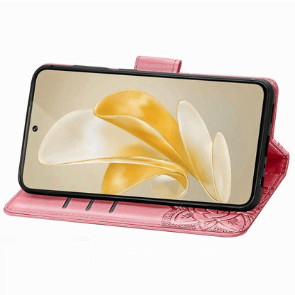 For vivo X100 Butterfly Love Flower Embossed Leather Phone Case(Pink) - X100 Cases by imak | Online Shopping UK | buy2fix