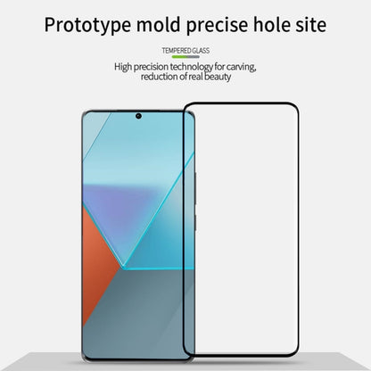 For Xiaomi Redmi Note 13 Pro+ PINWUYO 9H 3D Hot Bending Tempered Glass Film(Black) -  by PINWUYO | Online Shopping UK | buy2fix