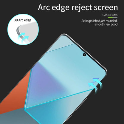 For Xiaomi Redmi Note 13 Pro+ PINWUYO 9H 3D Hot Bending Tempered Glass Film(Black) -  by PINWUYO | Online Shopping UK | buy2fix