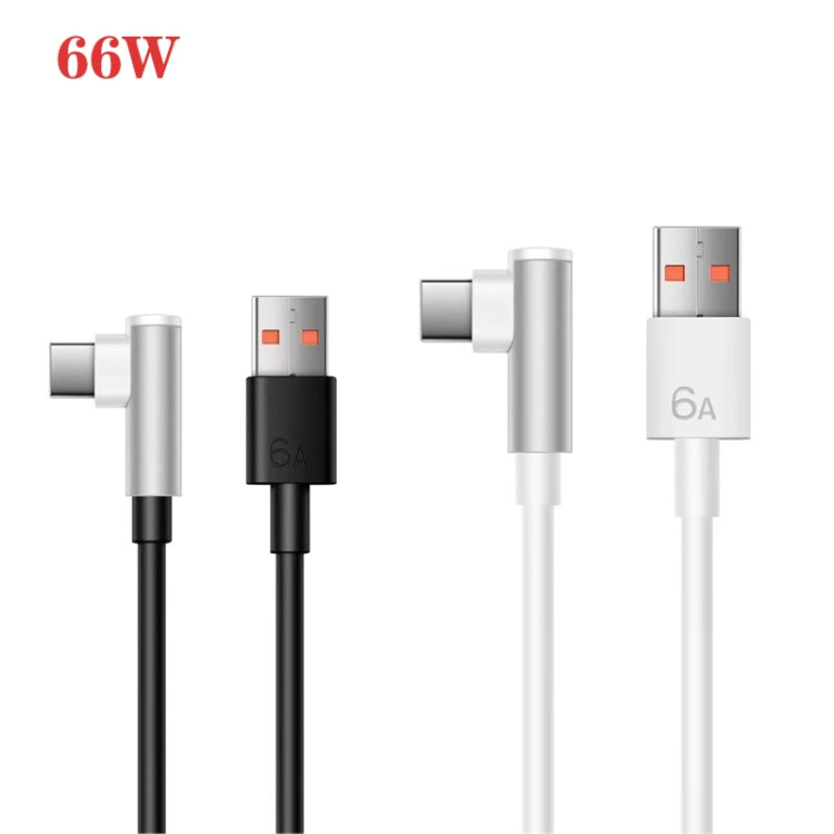 5pcs XJ-92 1m 66W USB to Type-C Elbow Super Fast Charging Data Cable for Huawei and Other Phone(White) - USB-C & Type-C Cable by buy2fix | Online Shopping UK | buy2fix