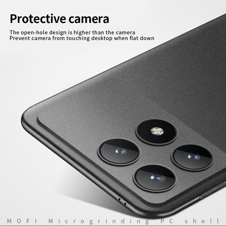 For Xiaomi Redmi K70 / K70 Pro MOFI Fandun Series Frosted PC Ultra-thin All-inclusive Phone Case(Black) - K70 Pro Cases by MOFI | Online Shopping UK | buy2fix