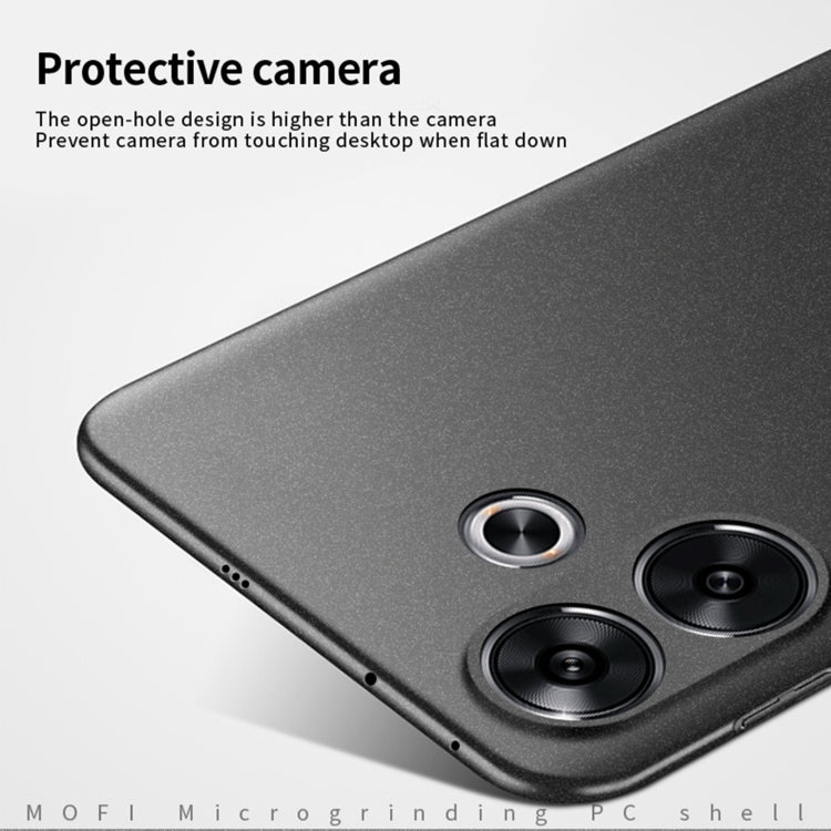 For Xiaomi Redmi Turbo 3 MOFI Fandun Series Frosted PC Ultra-thin All-inclusive Phone Case(Black) - Xiaomi Cases by buy2fix | Online Shopping UK | buy2fix