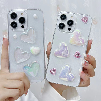 For iPhone 16 Pro Max Love Epoxy TPU Phone Case(Transparent) - iPhone 16 Pro Max Cases by buy2fix | Online Shopping UK | buy2fix