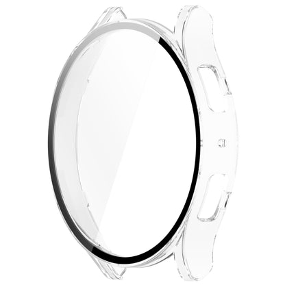 For Samsung Galaxy Watch6 44mm PC + Tempered Film Integrated Watch Protective Case(Transparent) - Watch Cases by buy2fix | Online Shopping UK | buy2fix