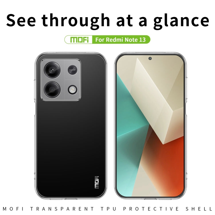 For Xiaomi Redmi Note 13 MOFI Ming Series Ultra-thin TPU Phone Case(Transparent) - Note 13 Cases by MOFI | Online Shopping UK | buy2fix