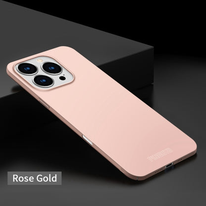 For iPhone 16 Pro PINWUYO Micro-Frosted PC Ultra-thin Hard Phone Case with Magsafe Magnetic Ring(Rose Gold) - iPhone 16 Pro Cases by PINWUYO | Online Shopping UK | buy2fix