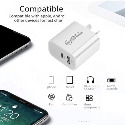 PD30W USB-C / Type-C + QC3.0 USB Dual Port Charger, AU Plug - USB Charger by buy2fix | Online Shopping UK | buy2fix