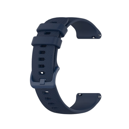 For Samsung Galaxy Watch 6 40mm 20mm Checkered Silicone Watch Band(Navy Blue) - Watch Bands by buy2fix | Online Shopping UK | buy2fix
