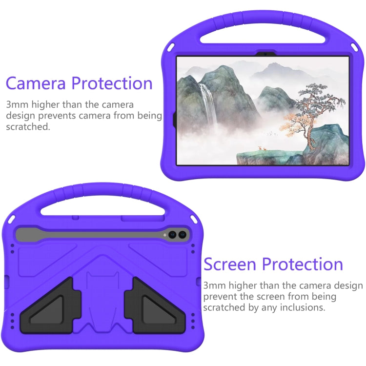 For Samsung Galaxy Tab S9 EVA Shockproof Tablet Case with Holder(Purple) - Galaxy Tab S9 Cases by buy2fix | Online Shopping UK | buy2fix