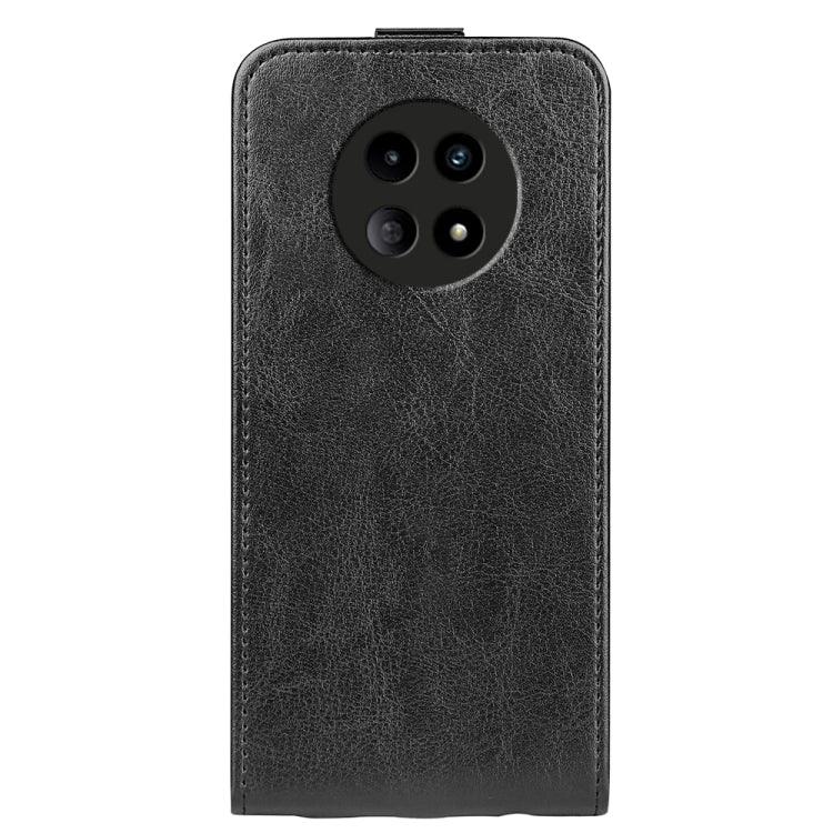 For Realme 12 5G R64 Texture Single Vertical Flip Leather Phone Case(Black) - Realme Cases by buy2fix | Online Shopping UK | buy2fix