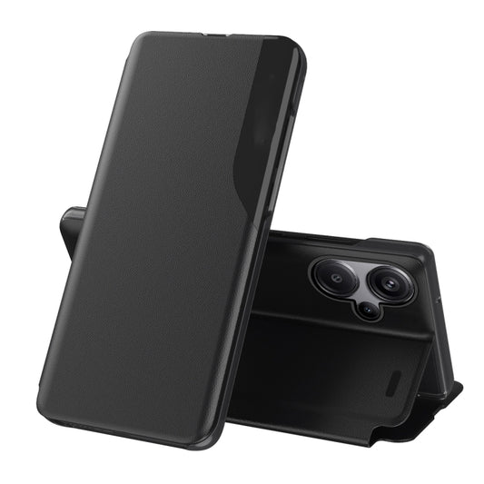 For Xiaomi Redmi Note 13 Pro 4G Attraction Flip Holder Leather Phone Case(Black) - Note 13 Pro Cases by buy2fix | Online Shopping UK | buy2fix