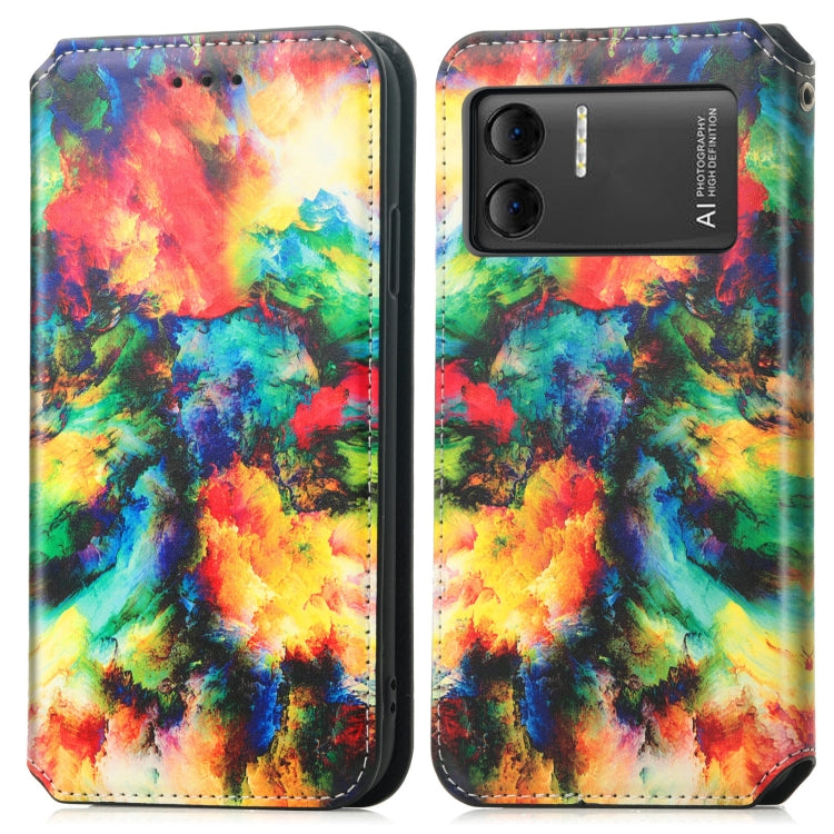 For DOOGEE X98 Pro / X98 CaseNeo Colorful Magnetic Leather Phone Case(Colorful  Cloud) - Doogee Cases by buy2fix | Online Shopping UK | buy2fix