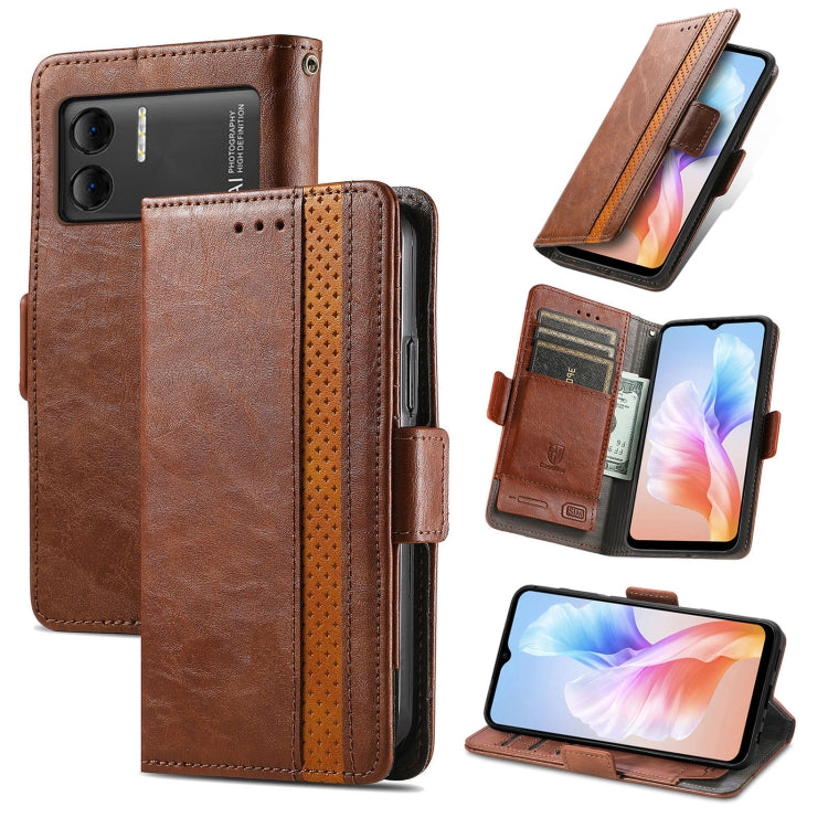 For DOOGEE X98 Pro / X98 CaseNeo Splicing Dual Magnetic Buckle Leather Phone Case(Brown) - Doogee Cases by buy2fix | Online Shopping UK | buy2fix