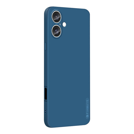 For iPhone 16 PINWUYO Sense Series Liquid Silicone TPU Phone Case(Blue) - iPhone 16 Cases by PINWUYO | Online Shopping UK | buy2fix