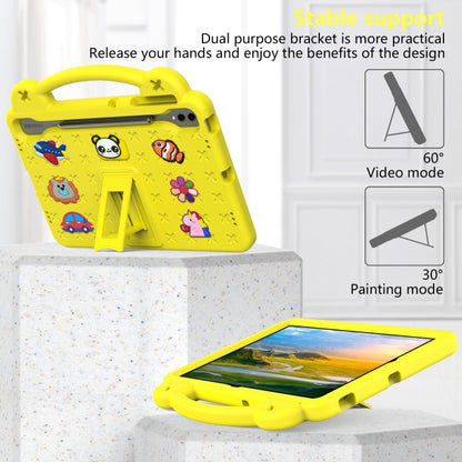 For Samsung Galaxy Tab S10+12.4 X820 Handle Kickstand Children EVA Shockproof Tablet Case(Yellow) - Tab S10+ Cases by buy2fix | Online Shopping UK | buy2fix