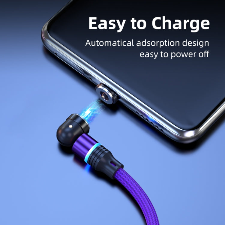 ENKAY 3 in 1 2.4A USB to Type-C / 8 Pin / Micro USB Magnetic 540 Degrees Rotating Charging Cable, Length:2m(Black) - Charging Cable & Head by ENKAY | Online Shopping UK | buy2fix