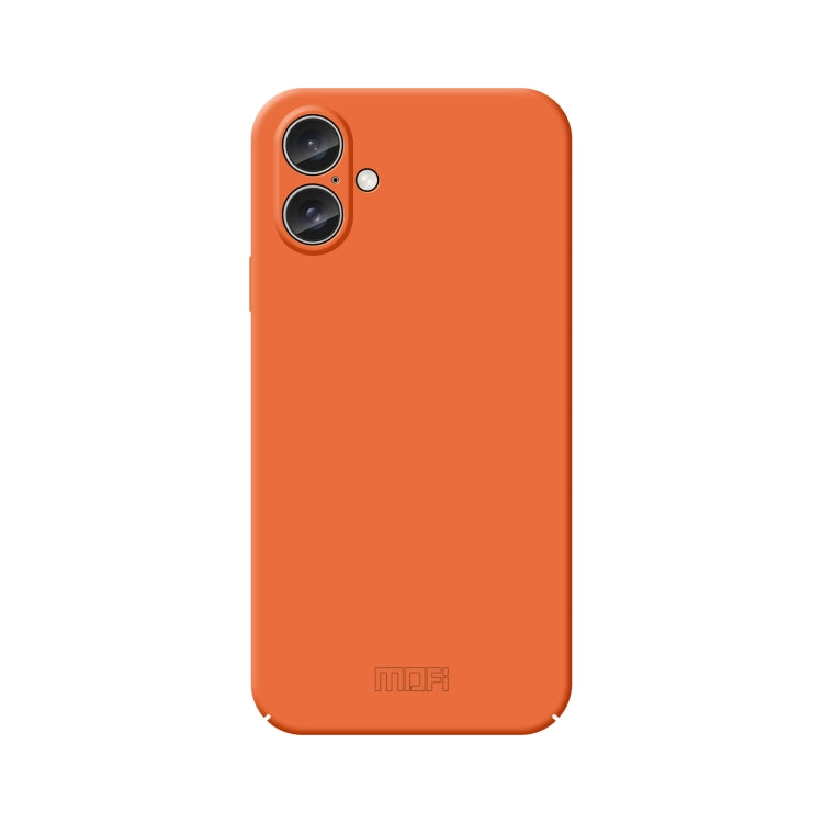 For iPhone 16 MOFI Qin Series Skin Feel All-inclusive PC Phone Case(Orange) - iPhone 16 Cases by MOFI | Online Shopping UK | buy2fix