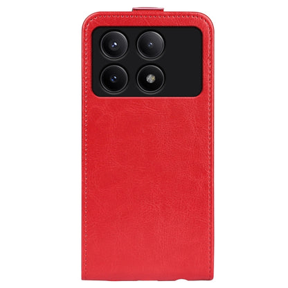 For Xiaomi Redmi K70E R64 Texture Single Vertical Flip Leather Phone Case(Red) - K70E Cases by buy2fix | Online Shopping UK | buy2fix