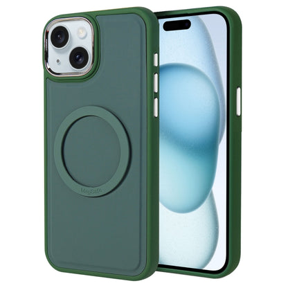 For iPhone 15 Imitation Liquid Skin Feel Plating Magsafe Phone Case(Green) - iPhone 15 Cases by buy2fix | Online Shopping UK | buy2fix