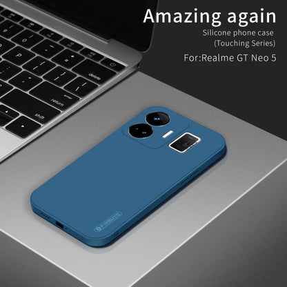 For Realme GT Neo5 PINWUYO Sense Series Liquid Silicone TPU Phone Case(Blue) - Realme Cases by PINWUYO | Online Shopping UK | buy2fix