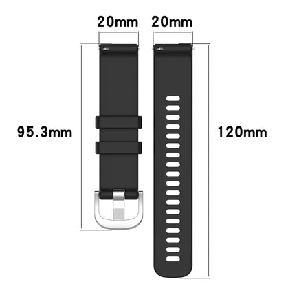 For Garmin Venu 2 Plus Liquid Glossy Silver Buckle Silicone Watch Band(Orange) - Watch Bands by buy2fix | Online Shopping UK | buy2fix