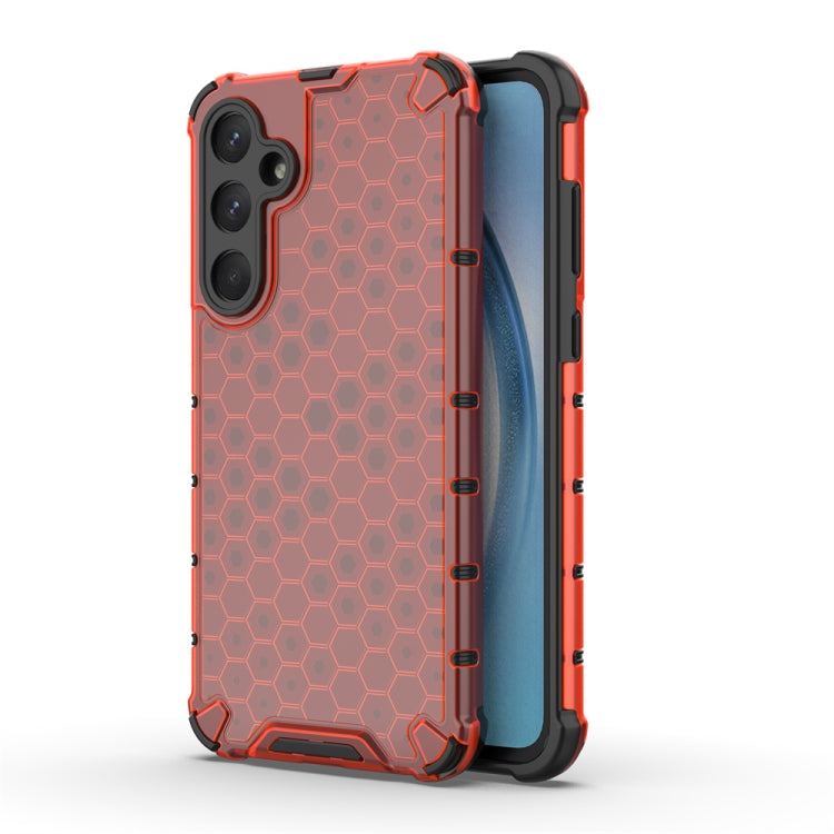 For Samsung Galaxy A55 Shockproof Honeycomb Phone Case(Red) - Galaxy Phone Cases by buy2fix | Online Shopping UK | buy2fix