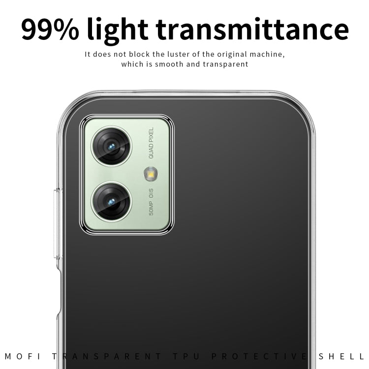 For Motorola Moto G54 MOFI Ming Series Ultra-thin TPU Phone Case(Transparent) - Motorola Cases by MOFI | Online Shopping UK | buy2fix