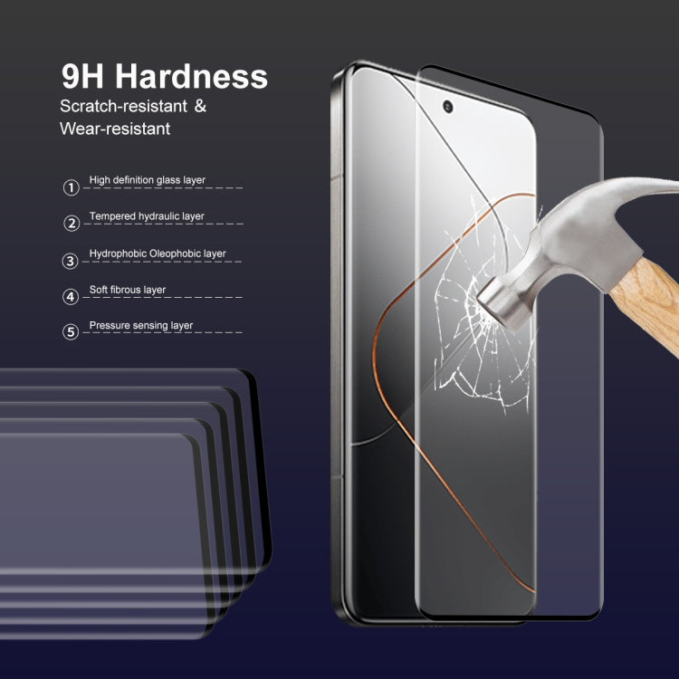 For Xiaomi 14 Pro 5pcs ENKAY Hat-Prince Heat Bending Full Side Glue Tempered Glass Film - 14 Pro Tempered Glass by ENKAY | Online Shopping UK | buy2fix