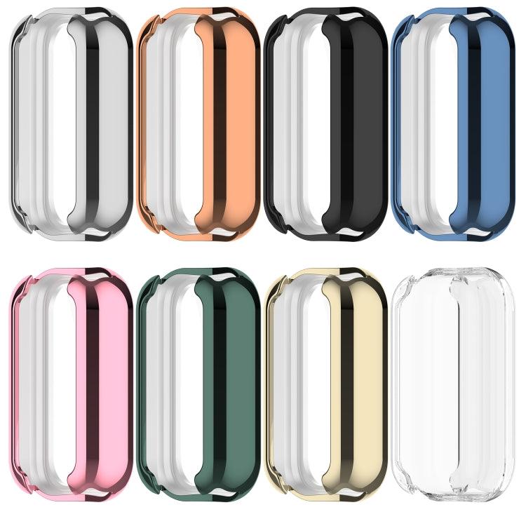 For Xiaomi Smart Band 8 Active Full Package TPU Electroplated Watch Protective Case(Blue) - Watch Cases by buy2fix | Online Shopping UK | buy2fix