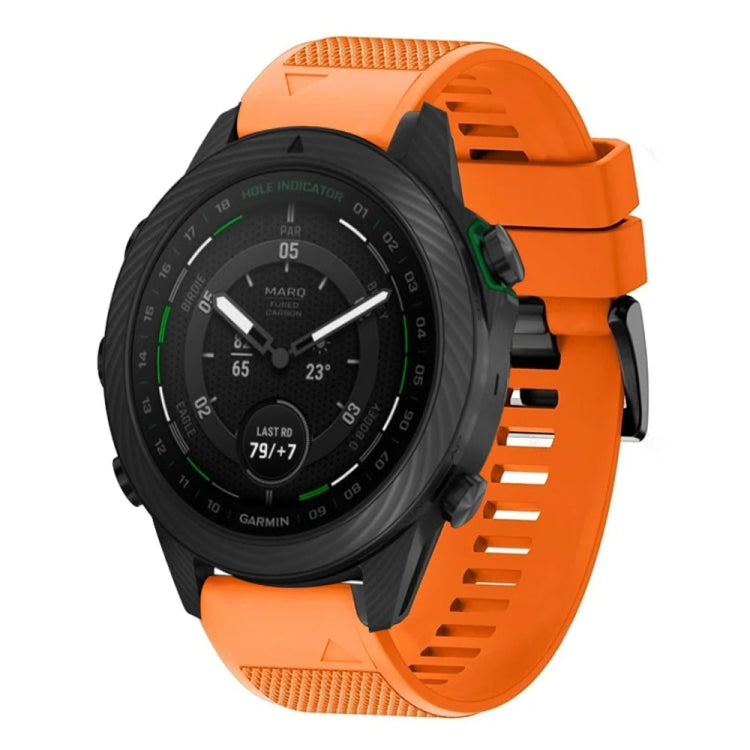 For Garmin MARQ Golfer 22mm Quick Release Silicone Watch Band(Orange) - Watch Bands by buy2fix | Online Shopping UK | buy2fix