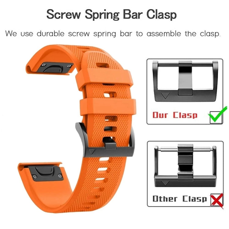 For Garmin Forerunner 955 22mm Quick Release Silicone Watch Band(Orange) - Watch Bands by buy2fix | Online Shopping UK | buy2fix