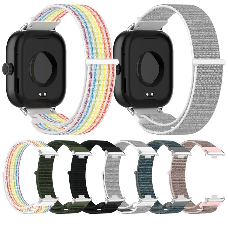 For Redmi Watch 4 Nylon Loop Metal Connector Watch Band(Black) - Watch Bands by buy2fix | Online Shopping UK | buy2fix