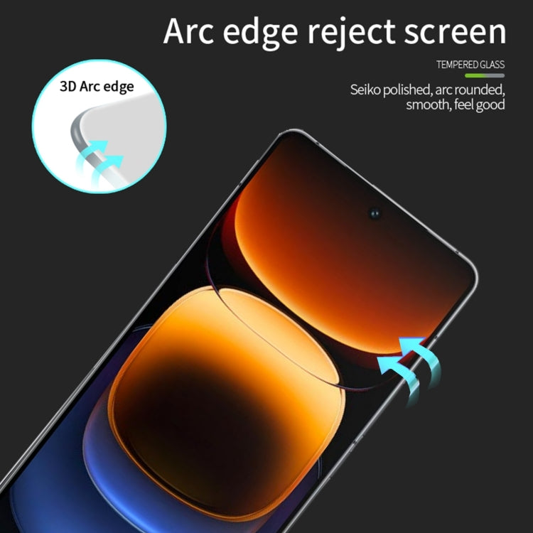 For vivo iQOO 12 Pro PINWUYO 9H 3D Hot Bending Tempered Glass Film(Black) - iQOO 12 Pro Tempered Glass by PINWUYO | Online Shopping UK | buy2fix