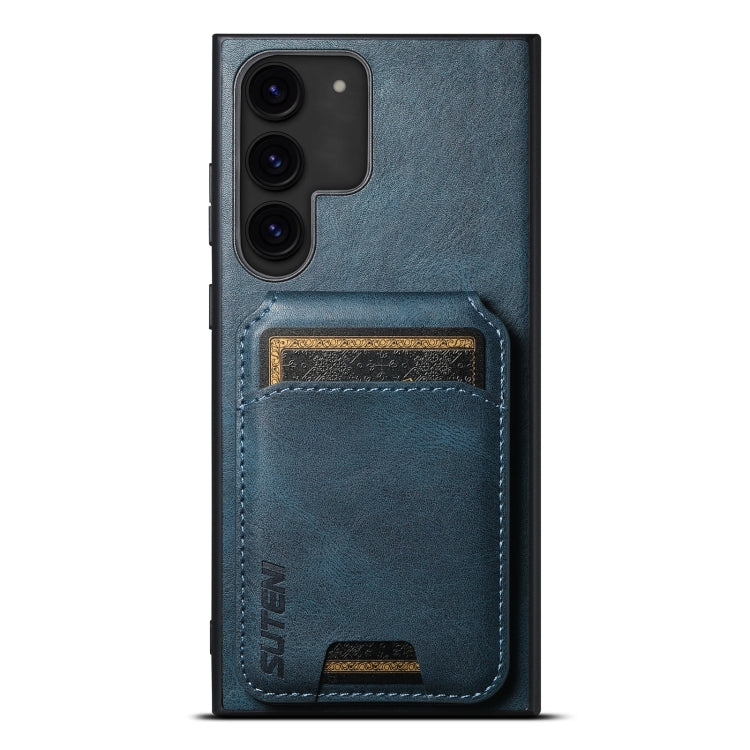 For Samsung Galaxy S24+ 5G Suteni H02 Leather Wallet Stand Back Phone Case(Blue) - Galaxy S24+ 5G Cases by Suteni | Online Shopping UK | buy2fix