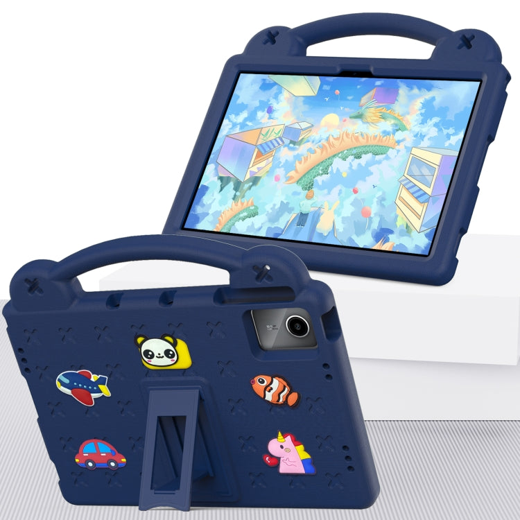 For Huawei MatePad SE 11 2024 Handle Kickstand Children EVA Shockproof Tablet Case(Navy Blue) - Huawei by buy2fix | Online Shopping UK | buy2fix