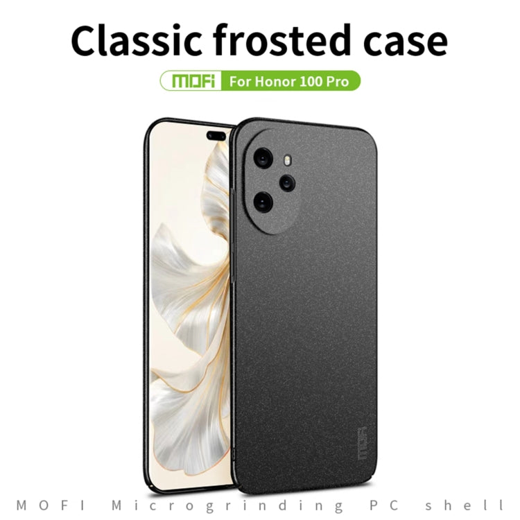For Honor 100 Pro MOFI Fandun Series Frosted PC Ultra-thin All-inclusive Phone Case(Green) - Honor Cases by MOFI | Online Shopping UK | buy2fix
