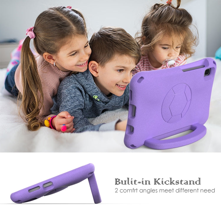 For Samsung Galaxy Tab A7 Lite 8.7 T220/T225 Handle Football Shaped EVA Shockproof Tablet Case(Light Purple) - Tab A7 Lite T220 / T225 by buy2fix | Online Shopping UK | buy2fix