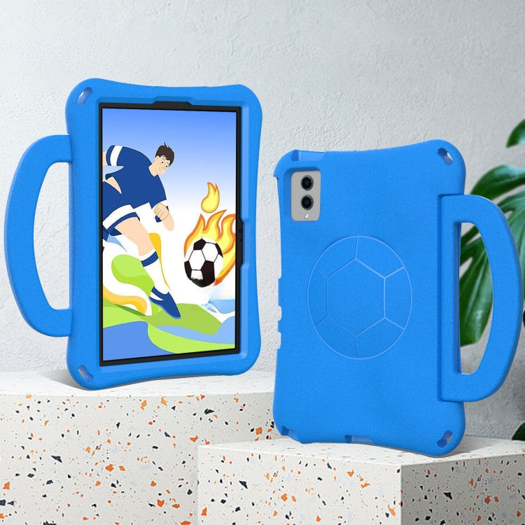 For Samsung Galaxy Tab S9 FE 11 X510 2023 Handle Football Shaped EVA Shockproof Tablet Case(Blue) - Galaxy Tab S9 FE by buy2fix | Online Shopping UK | buy2fix