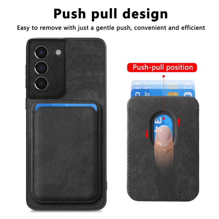 For Samsung Galaxy S21+ 5G Retro Leather Card Bag Magnetic Phone Case(Black) - Galaxy S21+ 5G Cases by buy2fix | Online Shopping UK | buy2fix