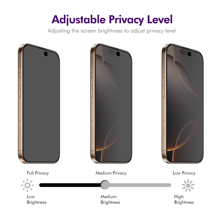 For iPhone 16 Pro ENKAY Easy Install Anti-peeping Privacy Full Screen Tempered Glass Film - iPhone 16 Pro Tempered Glass by ENKAY | Online Shopping UK | buy2fix