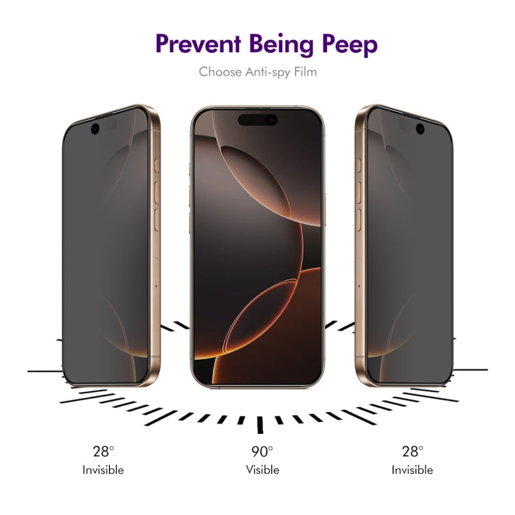 For iPhone 16 Pro Max ENKAY Easy Install Anti-peeping Privacy Full Screen Tempered Glass Film - iPhone 16 Pro Max Tempered Glass by ENKAY | Online Shopping UK | buy2fix