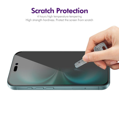 For iPhone 16 Plus ENKAY Easy Install Anti-peeping Privacy Full Screen Tempered Glass Film - iPhone 16 Plus Tempered Glass by ENKAY | Online Shopping UK | buy2fix