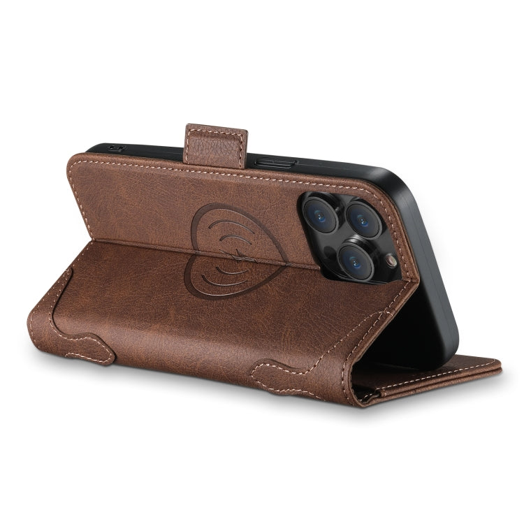 For iPhone 15 Pro SUTENI J07 Multifunctional Horizontal Flip Magsafe Leather Phone Case(Brown) - iPhone 15 Pro Cases by Suteni | Online Shopping UK | buy2fix