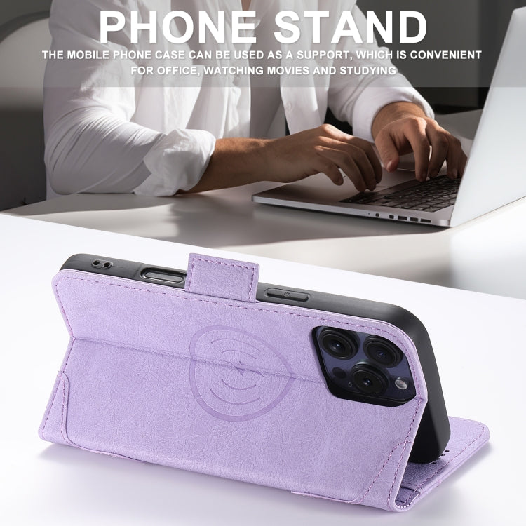 For iPhone 16 Plus SUTENI J07 Multifunctional Horizontal Flip Magsafe Leather Phone Case(Purple) - iPhone 16 Plus Cases by Suteni | Online Shopping UK | buy2fix