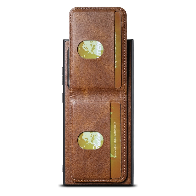 For Samsung Galaxy S24 Ultra 5G Suteni H03 Oil Wax Leather Wallet Stand Back Phone Case(Brown) - Galaxy S24 Ultra 5G Cases by Suteni | Online Shopping UK | buy2fix