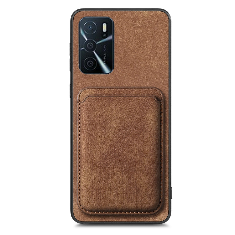 For OPPO A79 5G Retro Leather Card Bag Magnetic Phone Case(Brown) - OPPO Cases by buy2fix | Online Shopping UK | buy2fix