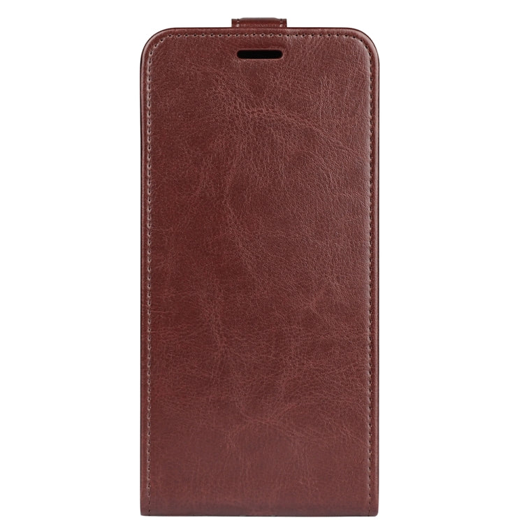 For OnePlus 12 R64 Texture Single Vertical Flip Leather Phone Case(Brown) - OnePlus Cases by buy2fix | Online Shopping UK | buy2fix