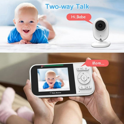 Temperature Detection 2 Way Voice Baby Security Video Camera 2.8-inch LCD Baby Monitor(UK Plug) - Baby Monitor by buy2fix | Online Shopping UK | buy2fix