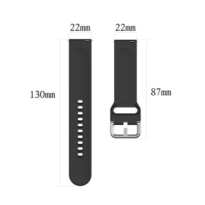 For Xiaomi Watch 2 Solid Color Metal Silver Buckle Silicone Watch Band, Size: L(Gray) - Watch Bands by buy2fix | Online Shopping UK | buy2fix